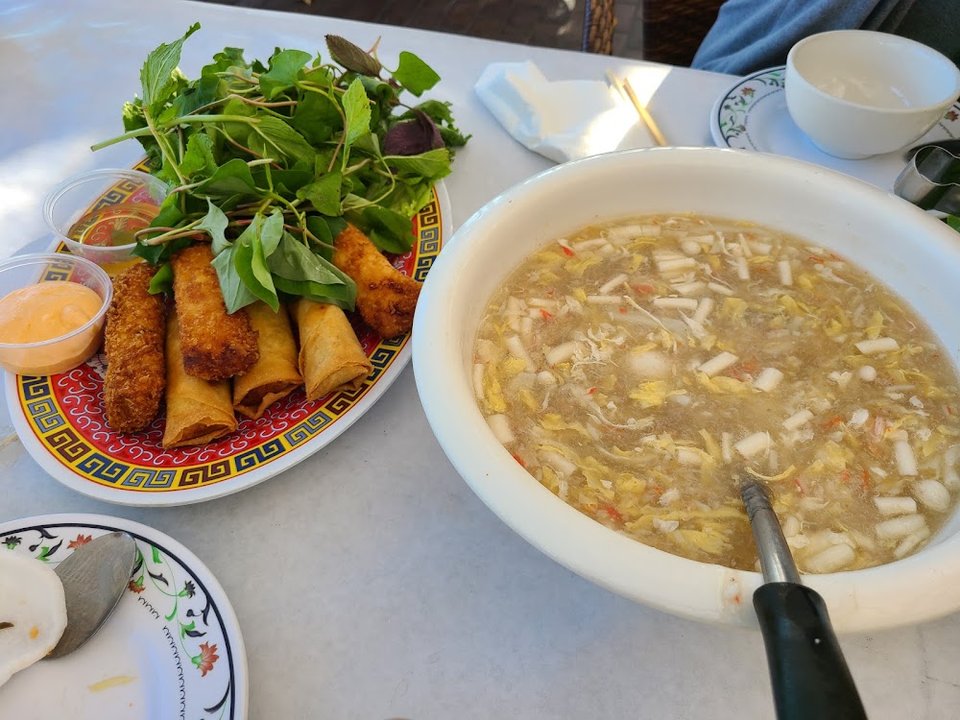 Crab Soup and Eggroills